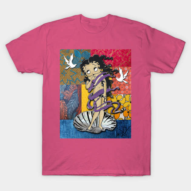 Betty Boop Birth of Venus T-Shirt by artbyomega